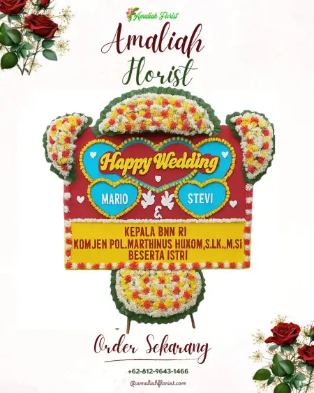 Papan Bunga Pernikahan Tluwah